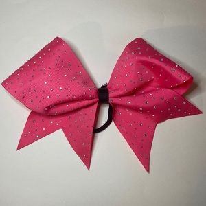 Pink cheer bow with sparkles